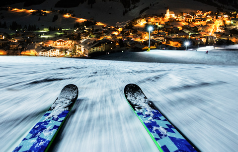 Night skiing 