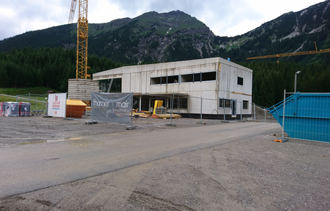 Bau der neuen Bergbahn