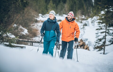 Winter hikers in Tyrol 