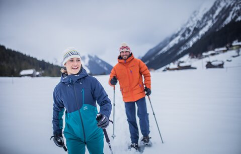Winter hikers in Tyrol 