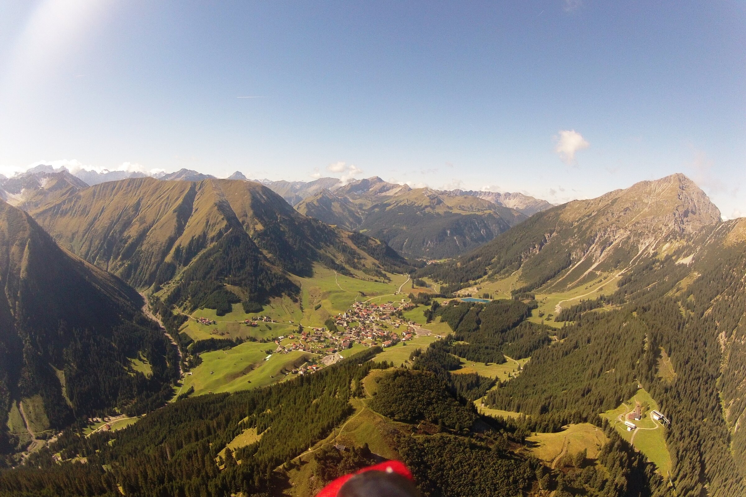 Berwang from the paraglider's perspective